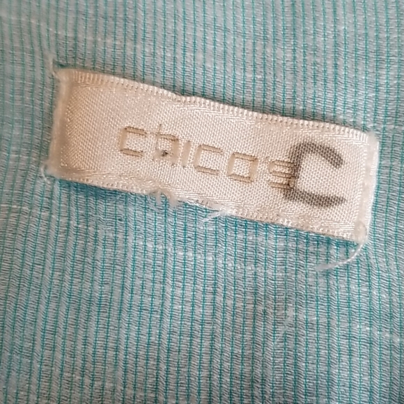 Chicos Button Front Long Sleeve Semi Sheer Blouse - Picture 6 of 6